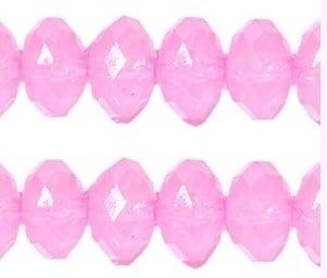 20 x Acryl facet kralen Donut Roze 8mm (Facet kralen acryl), Ophalen of Verzenden, Nieuw, Kraal
