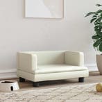 vidaXL Hondenmand 60x40x30 cm kunstleer crèmekleurig, Verzenden, Nieuw