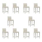 Set van 10 Leren barkrukken Bright laag - Toledo Misty, Ophalen of Verzenden, Nieuw, Leer