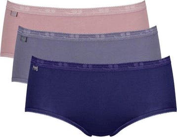 Sloggi Maat 42 - sloggi Basic+ Midi C3P - LILAC - DARK, Kleding | Dames, Ondergoed en Lingerie, Verzenden