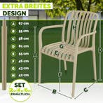 tillvex® Tuinstoelen, set van 2, stapelbaar, weerbestendig,, Verzenden, Zo goed als nieuw