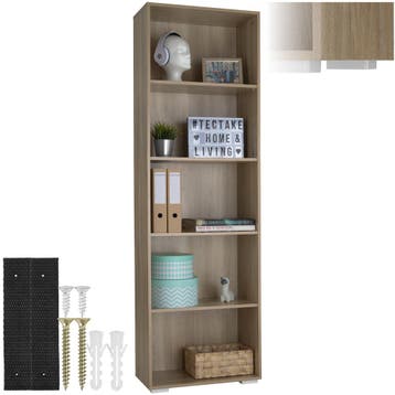 Boekenrek Lexi 5 vakken 60x30x190cm, Verzenden, Nieuw