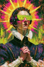 Iconica - The Neon Cyber-Saint - Unique 1/1 XXL (150x100 cm)