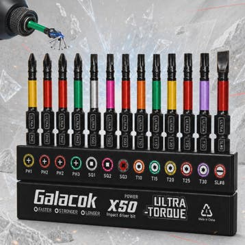 Galacok 13-delige Set Schroefbits: Impact, Magnetisch, Kleur, Doe-het-zelf en Verbouw, Gereedschap | Overige machines, Verzenden