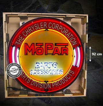 Mopar Neon Verlichting XL in Metalen Bak 92 cm, Gebruikt