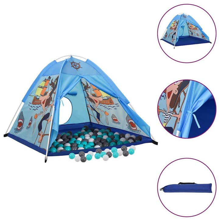 vidaXL Kinderspeeltent met 250 ballen 120x120x90 cm blauw, Kinderen en Baby's, Speelgoed | Speeltenten, Nieuw, Verzenden