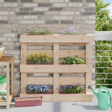 vidaXL Bloembakken voor Euro-pallets 24 st Bruin 36 x 13,5 x, Verzenden, Nieuw