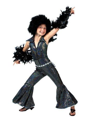 Disco Jumpsuit Kind Zwart, Ophalen of Verzenden, Nieuw