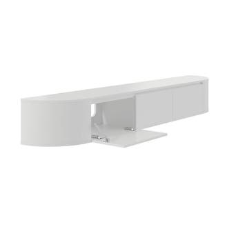 Aura Japandi Tv-meubel 240 x 35 x 33 cm - Wit, Ophalen of Verzenden, Nieuw