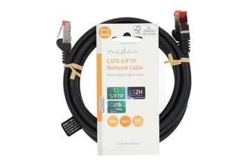 Nedis Netwerkkabel S/FTP CAT6 kabel - 1.5 meter (Zwart), Ophalen of Verzenden, Nieuw