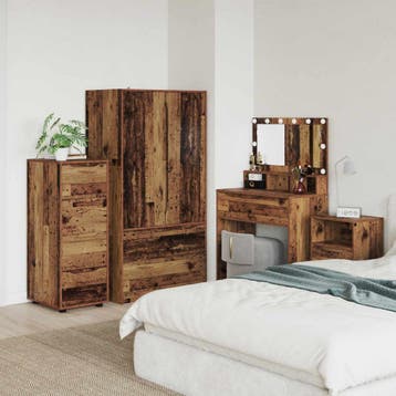 vidaXL Opbergkast 40 x 48 x 105 cm Bewerkt hout Oud Hout, Huis en Inrichting, Verzenden, Nieuw