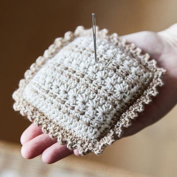Haakpatroon Antiek Speldenkussen - vintage stijl met picot, Ophalen of Verzenden, Nieuw
