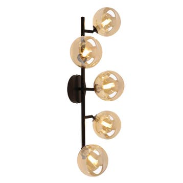 Design wandlamp amber, Remo, Huis en Inrichting, Lampen | Wandlampen, Ophalen of Verzenden, Nieuw, Glas