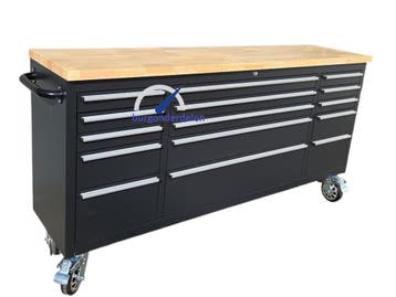 Gereedschapswagen Werkbank 72 Inch Zwart - Burg Onderdelen, Ophalen of Verzenden, Nieuw