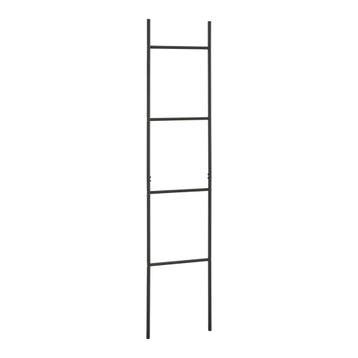 [en.casa] Handdoekrek Bodø 176x38x2 cm staal zwart, Verzenden, Nieuw
