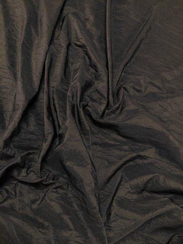 Taffettà Nero Effetto Seta Stropicciata - Meubelstof - 620