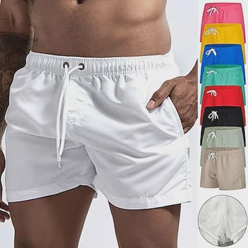 Heren Sneldrogende Zwemshorts met Trekkoord en Zakken - Perf, Verzenden