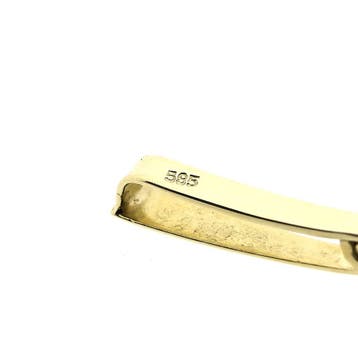 Gouden hanger met citrien (Hanger of bedel), Ophalen of Verzenden, Gebruikt, Goud, Overige merken