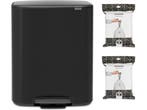 Brabantia Bo Prullenbak - 60 liter - 80 Vuilniszakken - Matt, Verzenden, Zo goed als nieuw