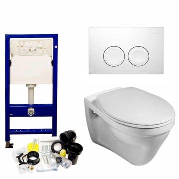 Up100 Toiletset 38 Gustavsberg Saval Met Bril En Drukplaat, Ophalen of Verzenden, Nieuw