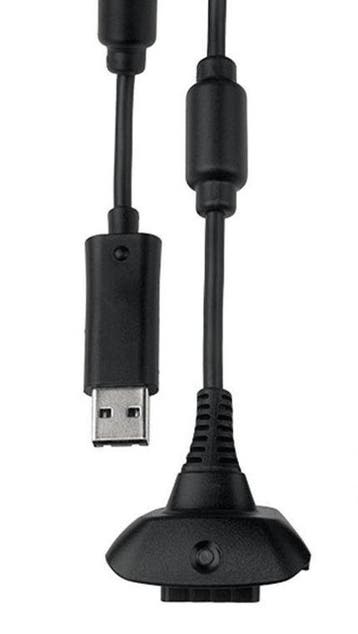 Microsoft Xbox 360 Play & Charge Kabel - Zwart, Spelcomputers en Games, Verzenden, Zo goed als nieuw