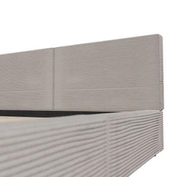Gestoffeerd Bed Salerno - Corduroy - 180x200cm - Taupe, Verzenden, Nieuw