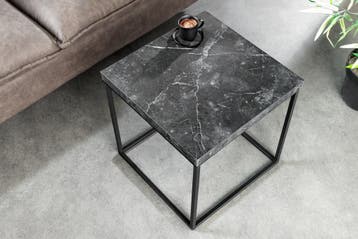 Moderne bijzettafel ARCHITECTURE 45cm grafiet metalen frame, Huis en Inrichting, Tafels | Sidetables, Ophalen of Verzenden, Nieuw