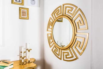 Glamorous design spiegel EUPHORIA XL 85cm gouden wandspiegel, Ophalen of Verzenden, Nieuw