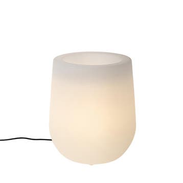 Buiten vloerlamp bloempot wit IP44 - Flowerpot, Verzenden, Nieuw, Kunststof