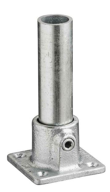 Buiskoppeling Voetplaat Ø 26,9 mm Zink Vierkant, Verzenden, Nieuw