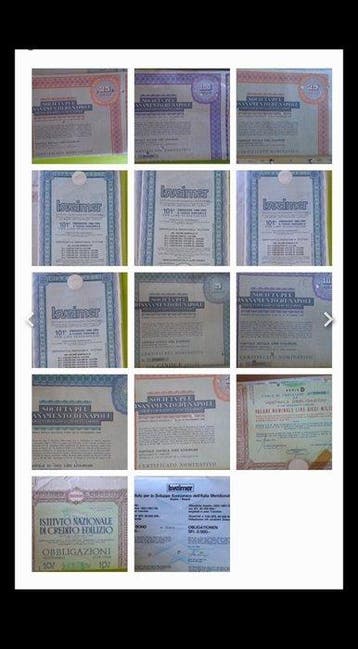 Italië, Zwitserland. Diversi; es. SFr.5000; L.5.000.000;