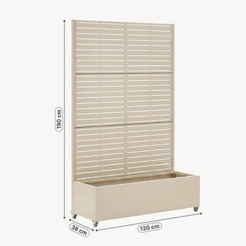 Plantenbak met privacyscherm Nodepp 190x120x38 cm knooflokbe, Verzenden, Nieuw