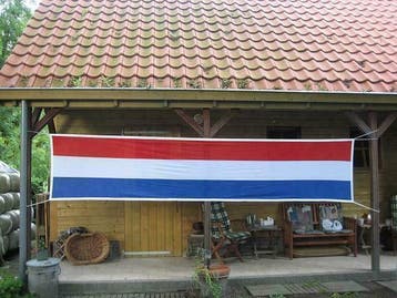 Spandoek Nederlandse vlag van Nederland 78,5 x 400 Nieuw!, Diversen, Vlaggen en Wimpels, Verzenden, Nieuw