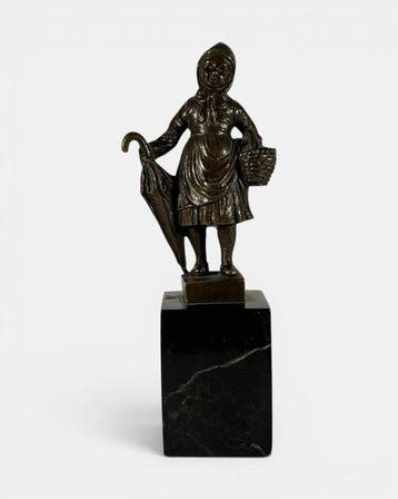 Beeldje, Merchantwoman, art_DECO - 11.5 cm - Koud geverfd