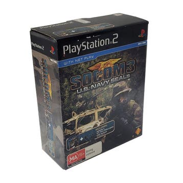 Playstation 2 Socom 3 U.S. Navy Seals Big Box incl. USB Head, Verzenden, Zo goed als nieuw
