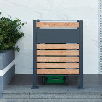 [en.casa] Containerombouw Uusikaupunki 120x91x91 cm antracie, Tuin en Terras, Bergingen en Tuinkasten, Verzenden, Nieuw