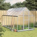 vidaXL Tuinkas met basisframe 334x169x202 cm aluminium, Tuin en Terras, Kassen, Verzenden, Nieuw