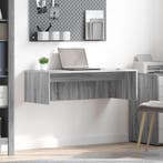 vidaXL Wandbureau Grijs Sonoma 100 x 45 x 30 cm Bewerkt hout, Huis en Inrichting, Bureaus, Verzenden, Nieuw