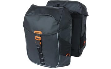 Dubbele fietstas Basil Miles Tarpaulin - 34 liter - Zwart /, Verzenden, Nieuw