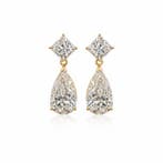 Oorbellen - 14 karaat Geel goud - 8.11ct. tw. Diamant, Nieuw