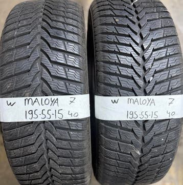 2x195-55-15 Maloya Winter 2x7m €40 Per Band 195 55 15, Ophalen, Gebruikt, 15 inch, Winterbanden