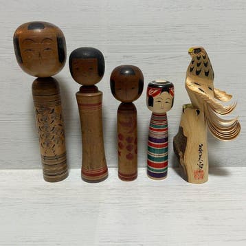 Vintage Japanse traditionele Kokeshi & Sasano