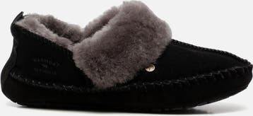 Warmbat - maat 39- Barrine Suede Dames Pantoffels - Black, Kleding | Dames, Schoenen, Verzenden, Nieuw