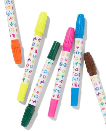 HEMA Viltstiften met stempel - 6 stuks, Diversen, Verzenden, Nieuw