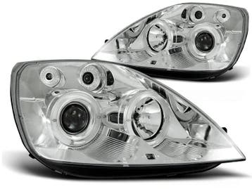 Koplampen Ford Fiesta MK6 02-05 Angel Eyes chroom, Auto-onderdelen, Ophalen of Verzenden, Nieuw
