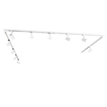 Qazqa 1-fase railsysteem set met 10 spots GU10, 500 cm, Ophalen of Verzenden, Nieuw in verpakking, Verlichting