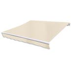 vidaXL Luifel gemotoriseerd uitschuifbaar 400 cm crème, Tuin en Terras, Zonneschermen, Verzenden, Nieuw