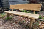 Rockwood® Eiken bank met rugleuning 4cm dik 2.40m, Tuin en Terras, Ophalen of Verzenden, Nieuw, Hout