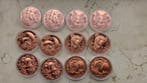 Wereld. Medal 2020/2026 Lot of 12 copper rounds (Zonder