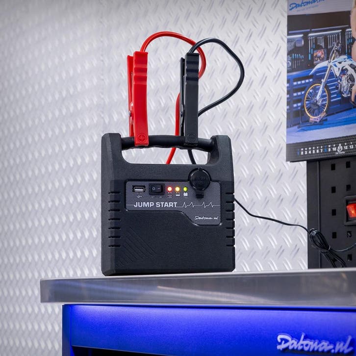 Datona Jumpstarter 12V - Starthulp voor auto, motor en, Doe-het-zelf en Verbouw, Gereedschap | Handgereedschap, Nieuw, Ophalen of Verzenden